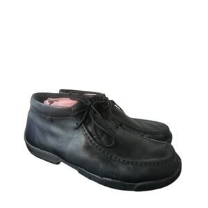 Twisted X Men's Black Leather Chukka Driving Moc Ankle Boot MDM0016 Size 12 M